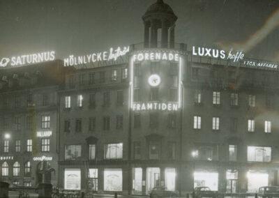 Historisk bild från Göta Neons tidiga år